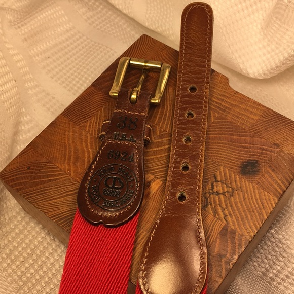 Dooney & Bourke leather/wool surcingle/solid brass - Picture 4 of 8